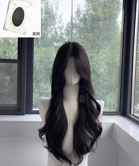 women's long hair black simulated hair new fashionable