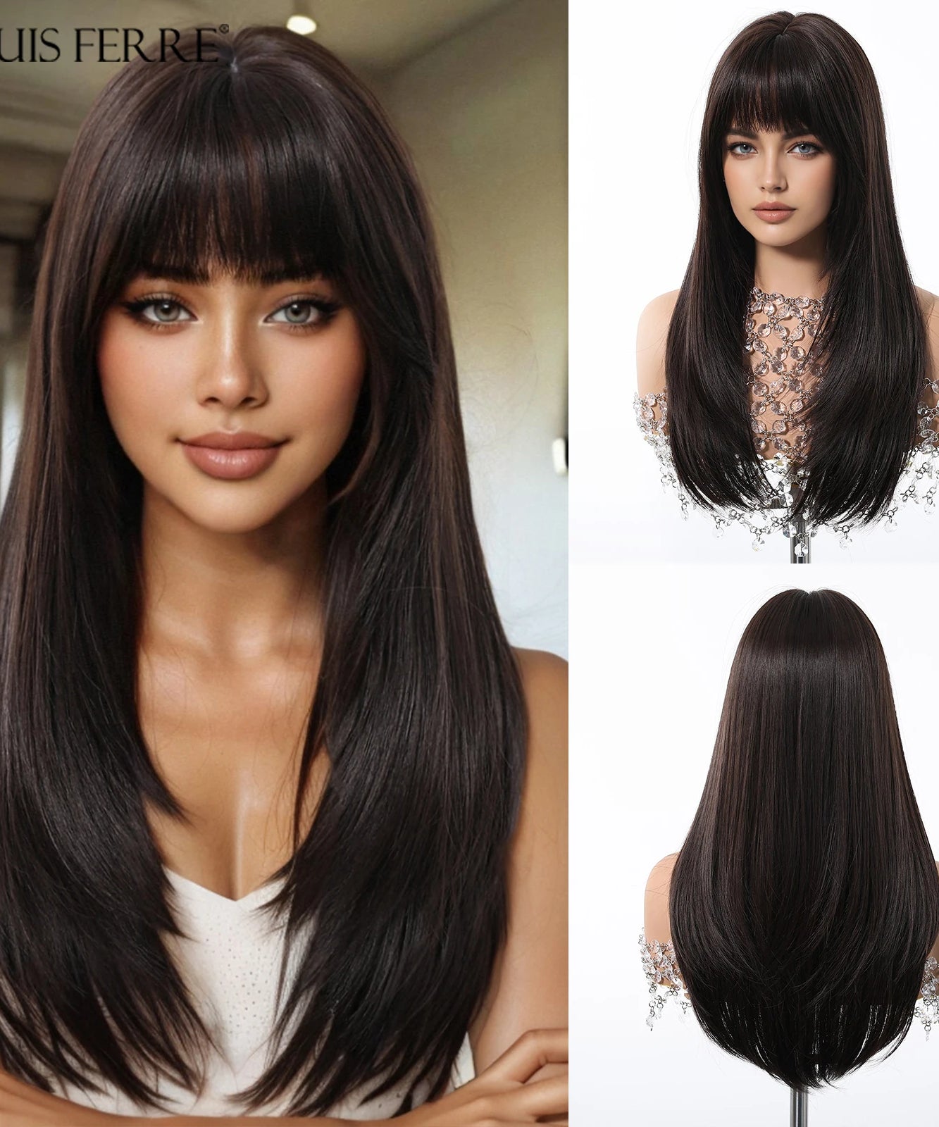 Natural Layered Hair Wigs For Women Daily Party