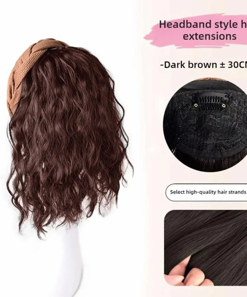 Cute Long Wavy Curly Headband Hair Extension