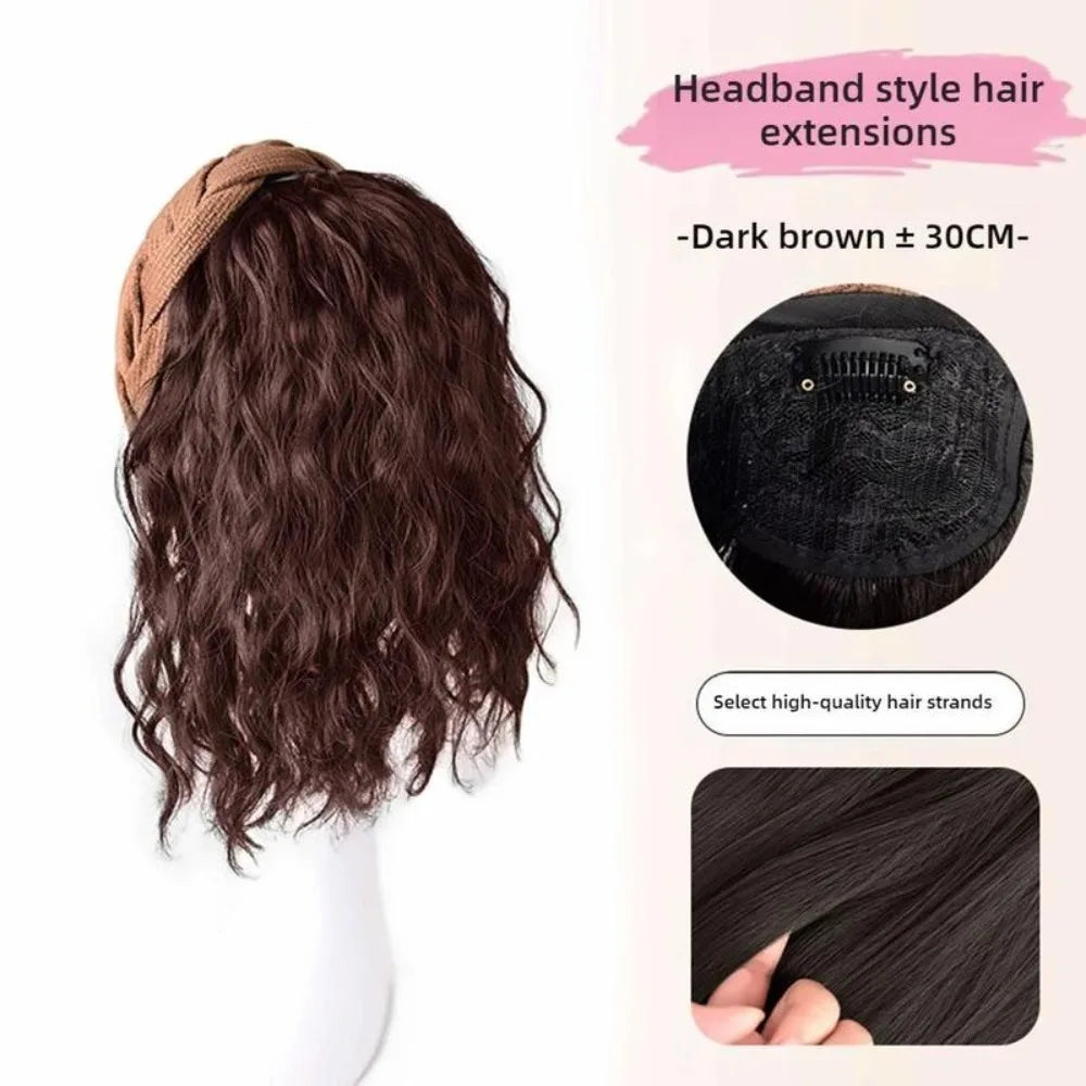 Cute Long Wavy Curly Headband Hair Extension