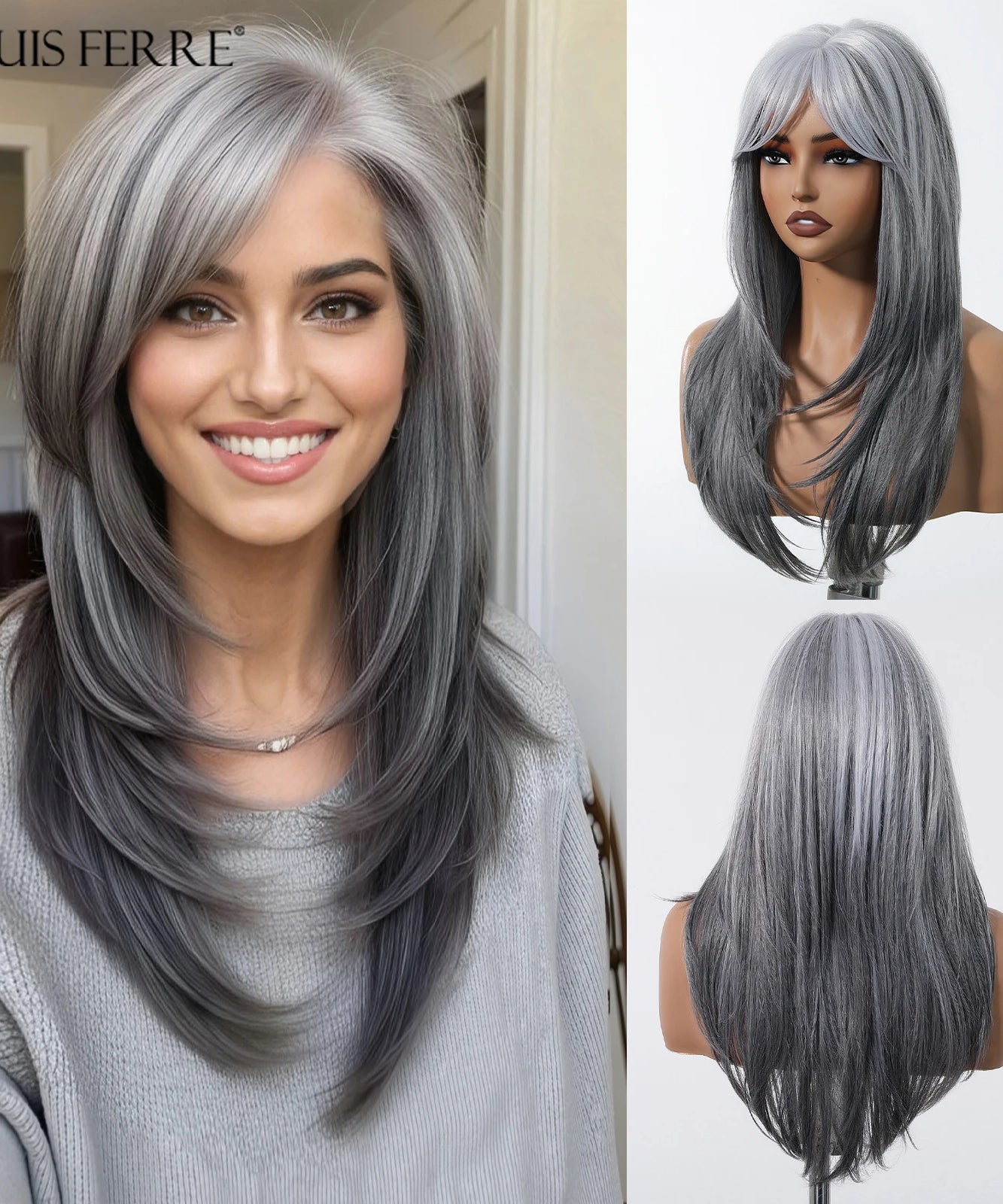 Natural Layered Hair Wigs For Women Daily Party