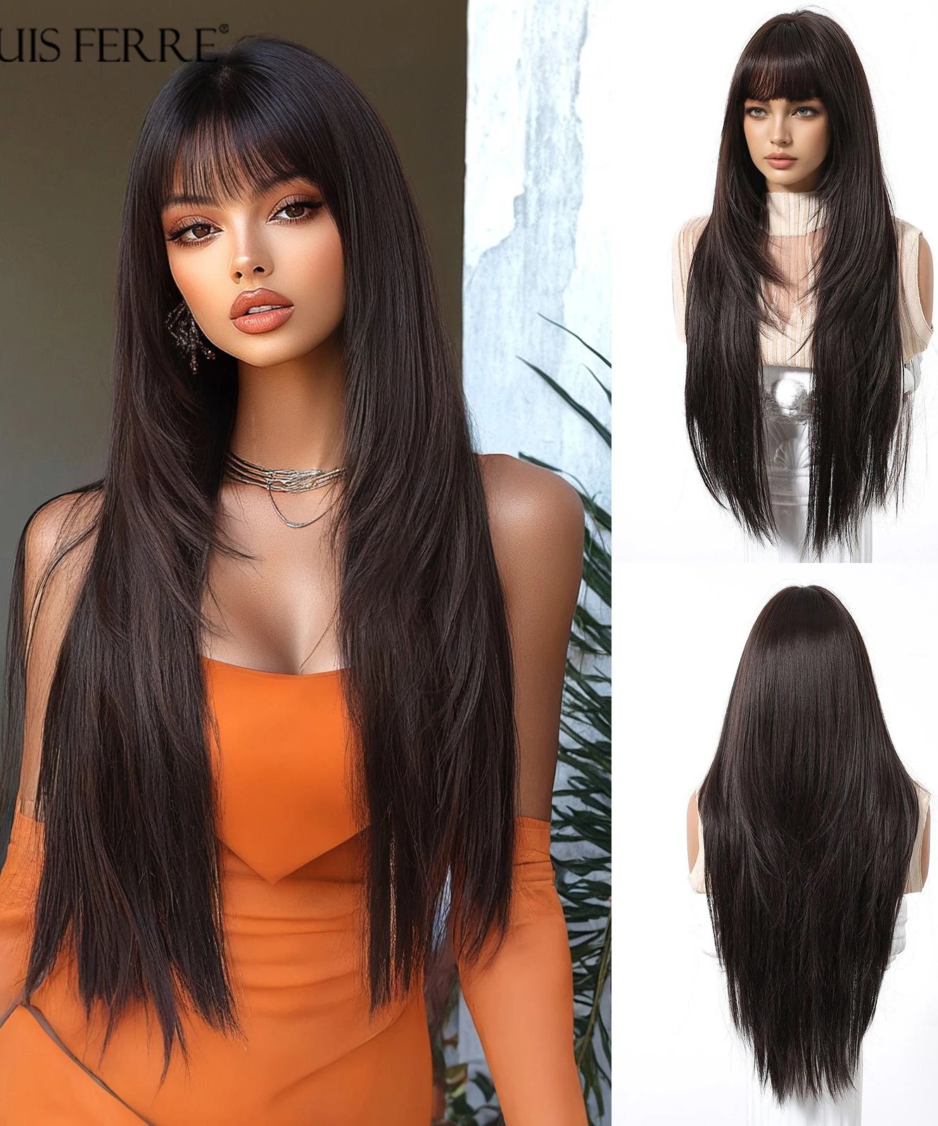 Natural Layered Hair Wigs For Women Daily Party
