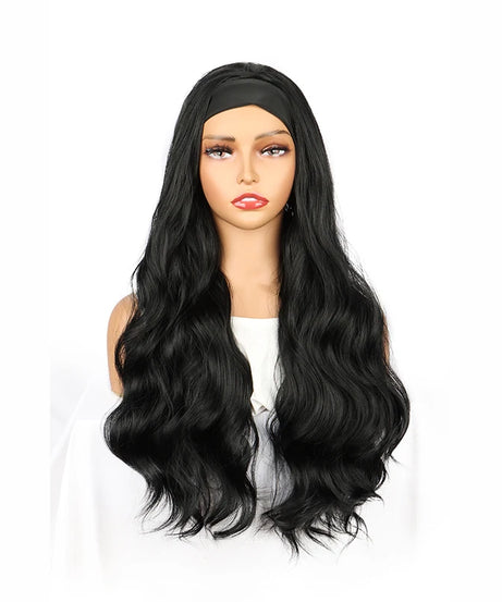 30Inch Synthetic Long Headband Wavy Curly Wigs
