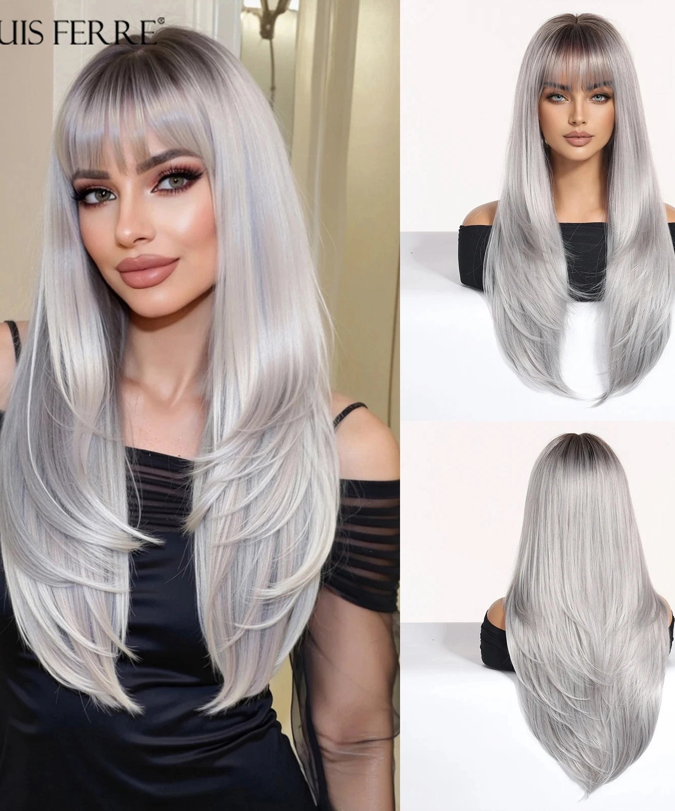 Natural Layered Hair Wigs For Women Daily Party