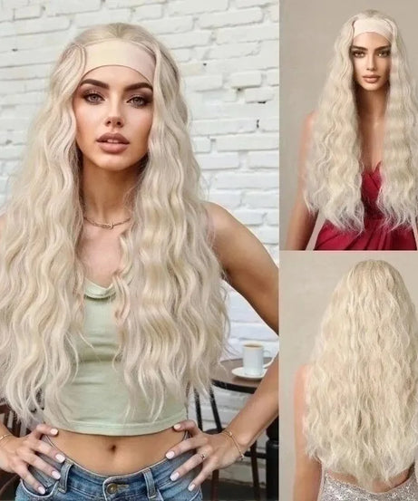 Long Straight Brown with Blonde Highlight