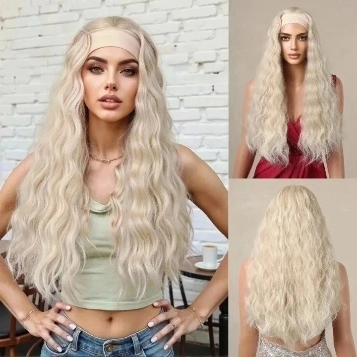 Long Straight Brown with Blonde Highlight