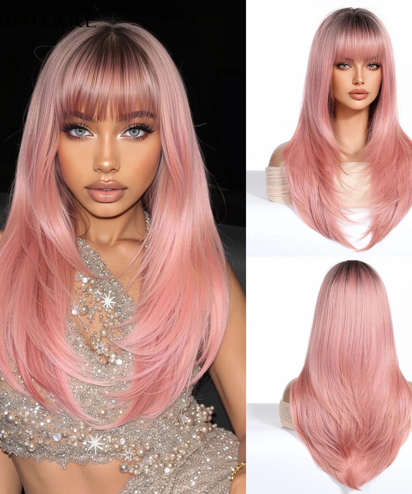 Natural Layered Hair Wigs For Women Daily Party