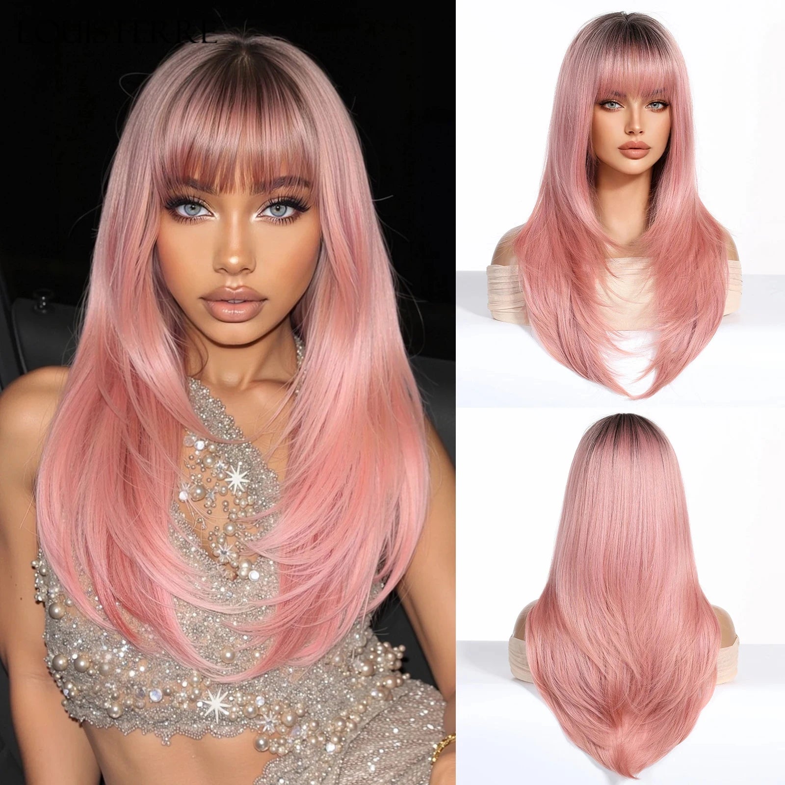 Natural Layered Hair Wigs For Women Daily Party
