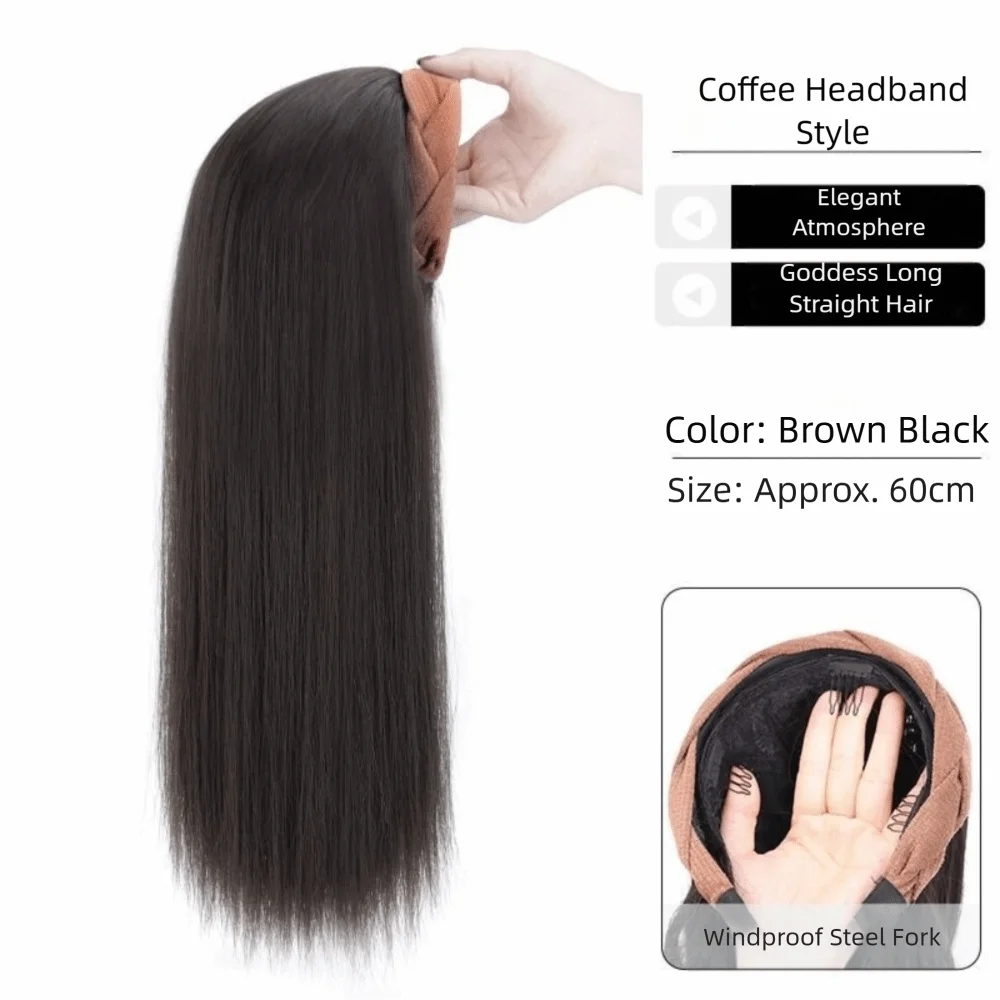 Cute Long Wavy Curly Headband Hair Extension