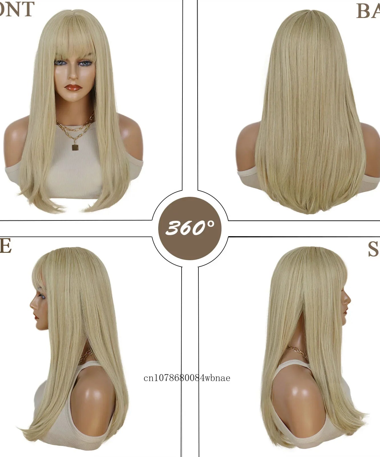Long Blonde Wigs for Women Synthetic Hair Silky