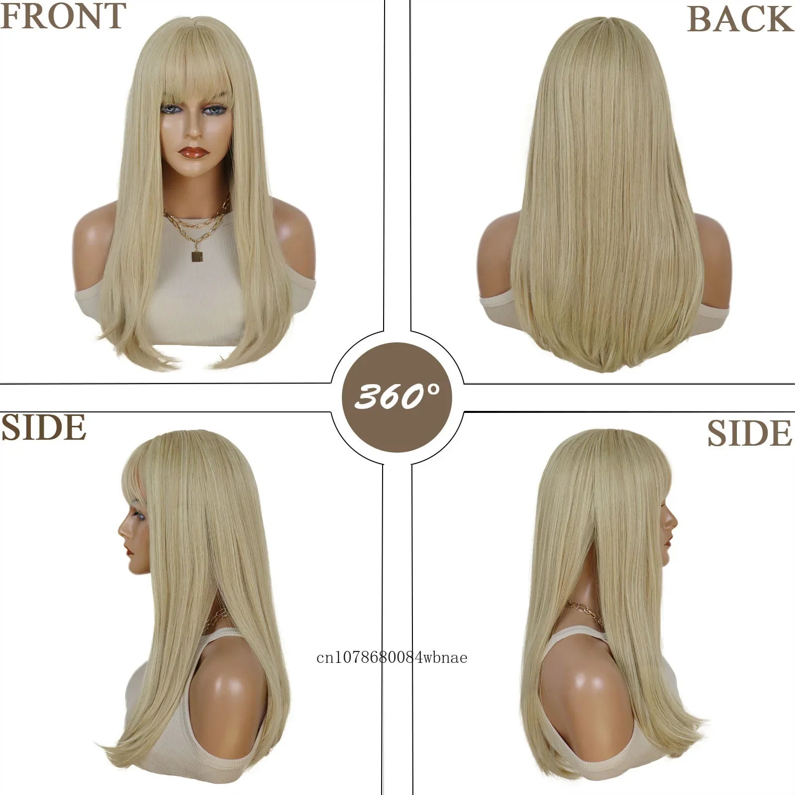 Long Blonde Wigs for Women Synthetic Hair Silky