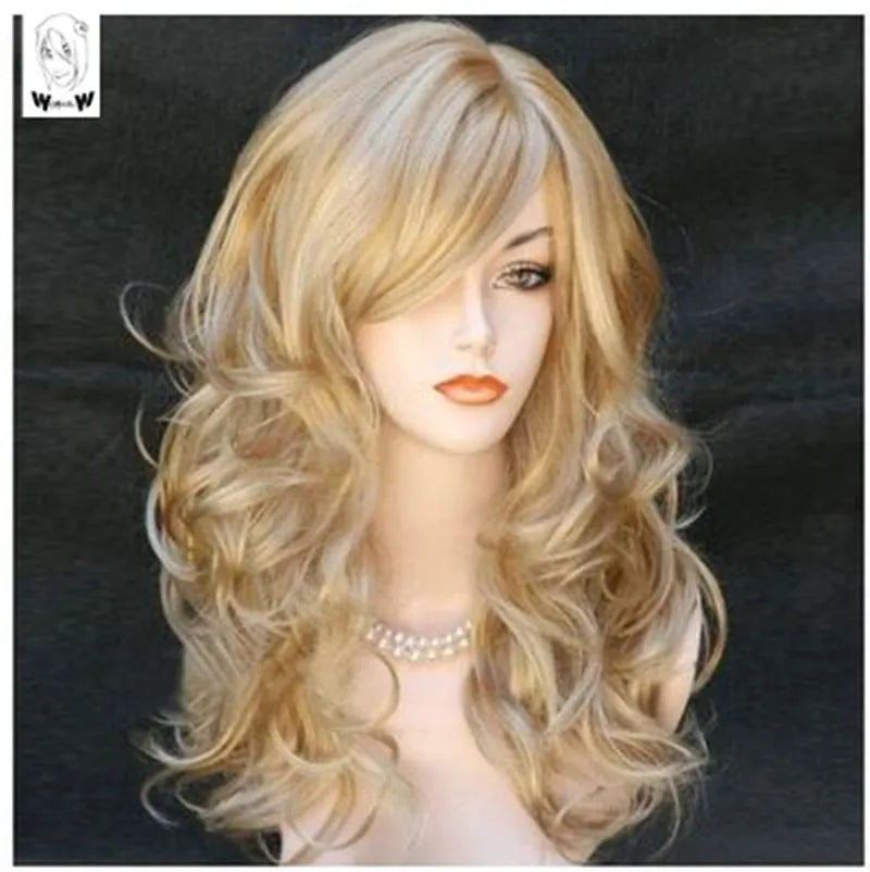 WHIMSICAL W Long Wavy Mix Blonde Wigs