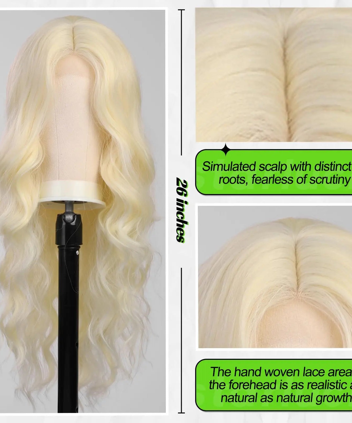 Best-selling new fashion midsection wig women's