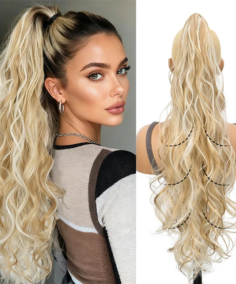 Synthetic Ponytail Wig for Women Long Curly
