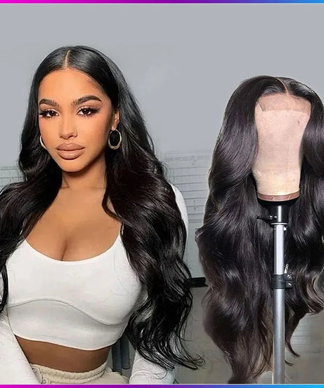 Premium Natural Black Wavy Synthetic Wig  for Women