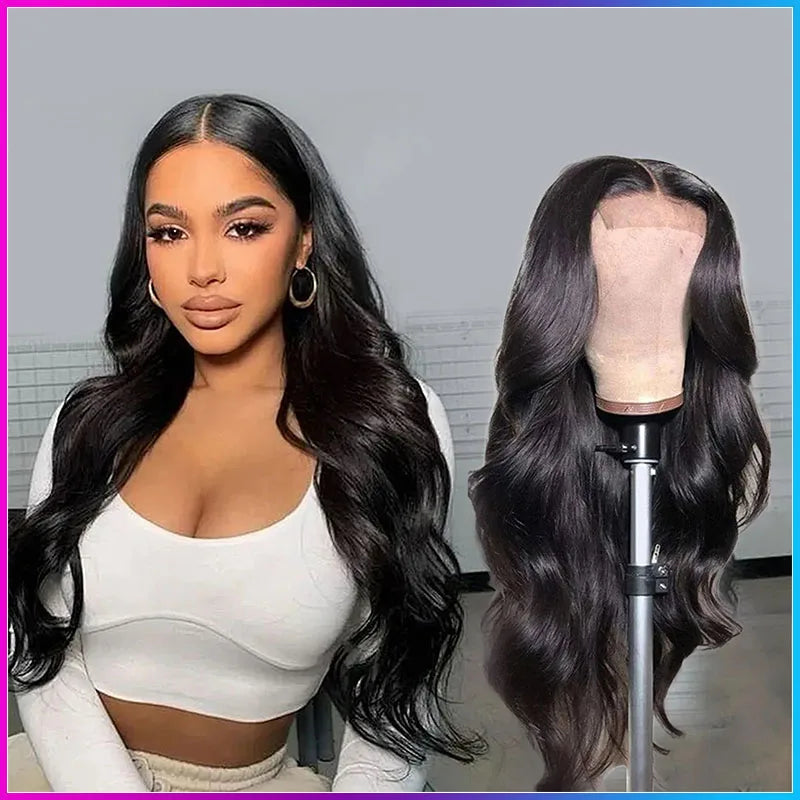 Premium Natural Black Wavy Synthetic Wig  for Women