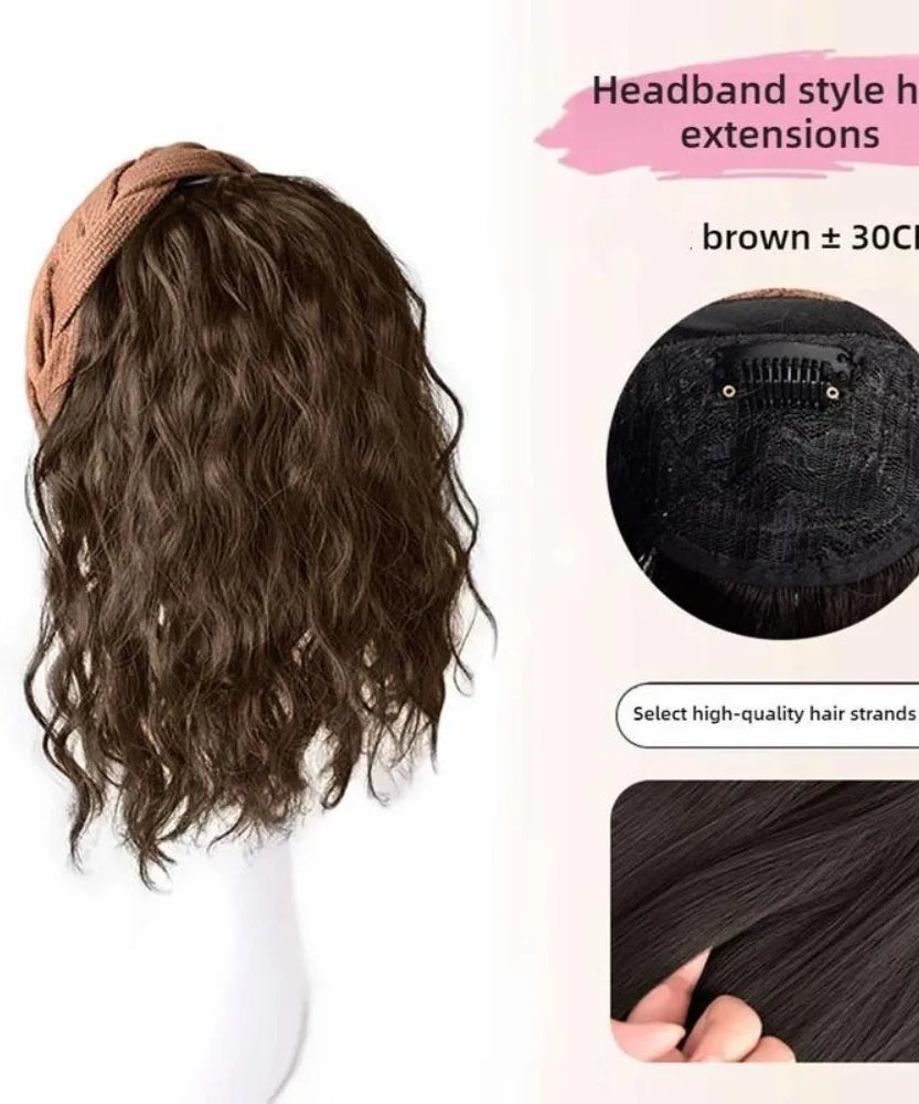 Cute Long Wavy Curly Headband Hair Extension
