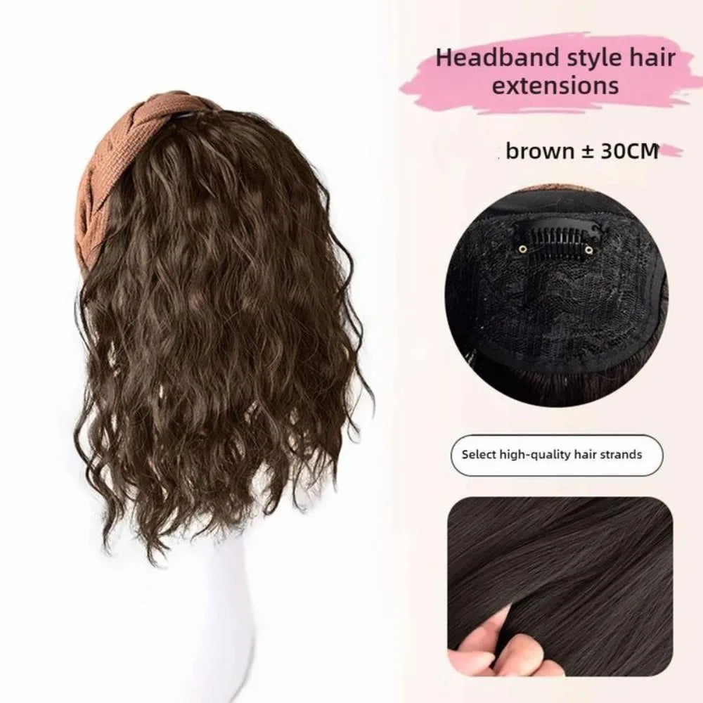 Cute Long Wavy Curly Headband Hair Extension