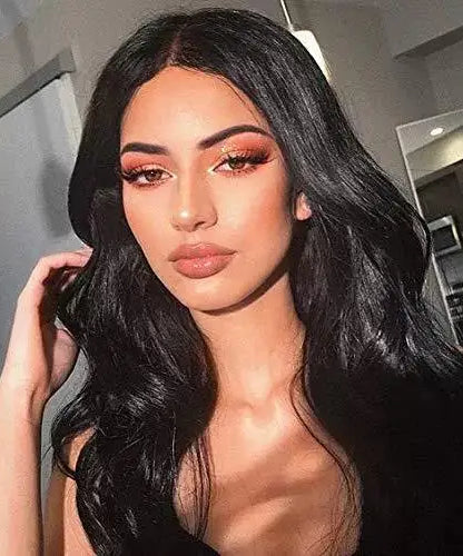 24" Natural Full Wigs Hair Long Wavy Synthetice
