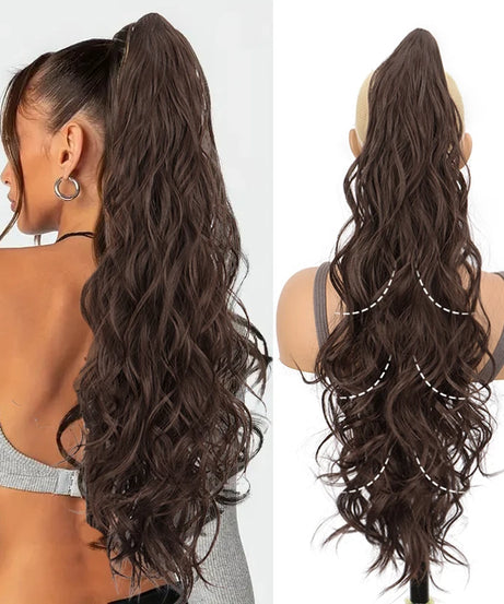 Synthetic Ponytail Wig for Women Long Curly