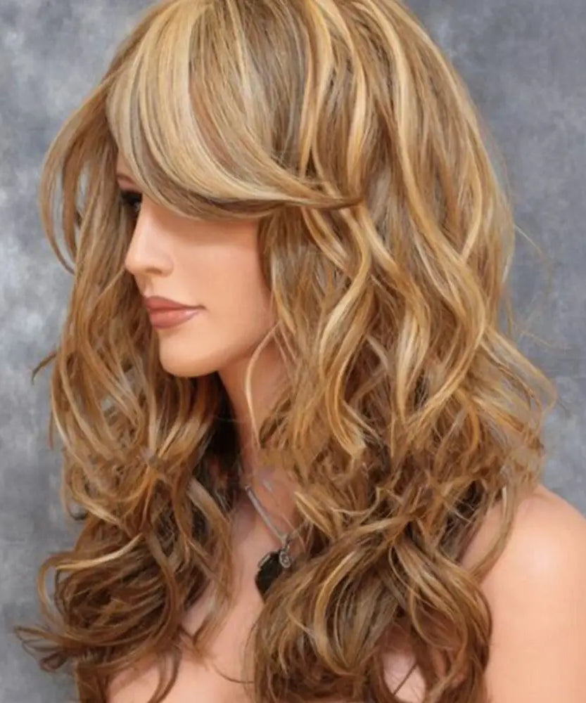 Ladies Blonde Long Curly Wigs