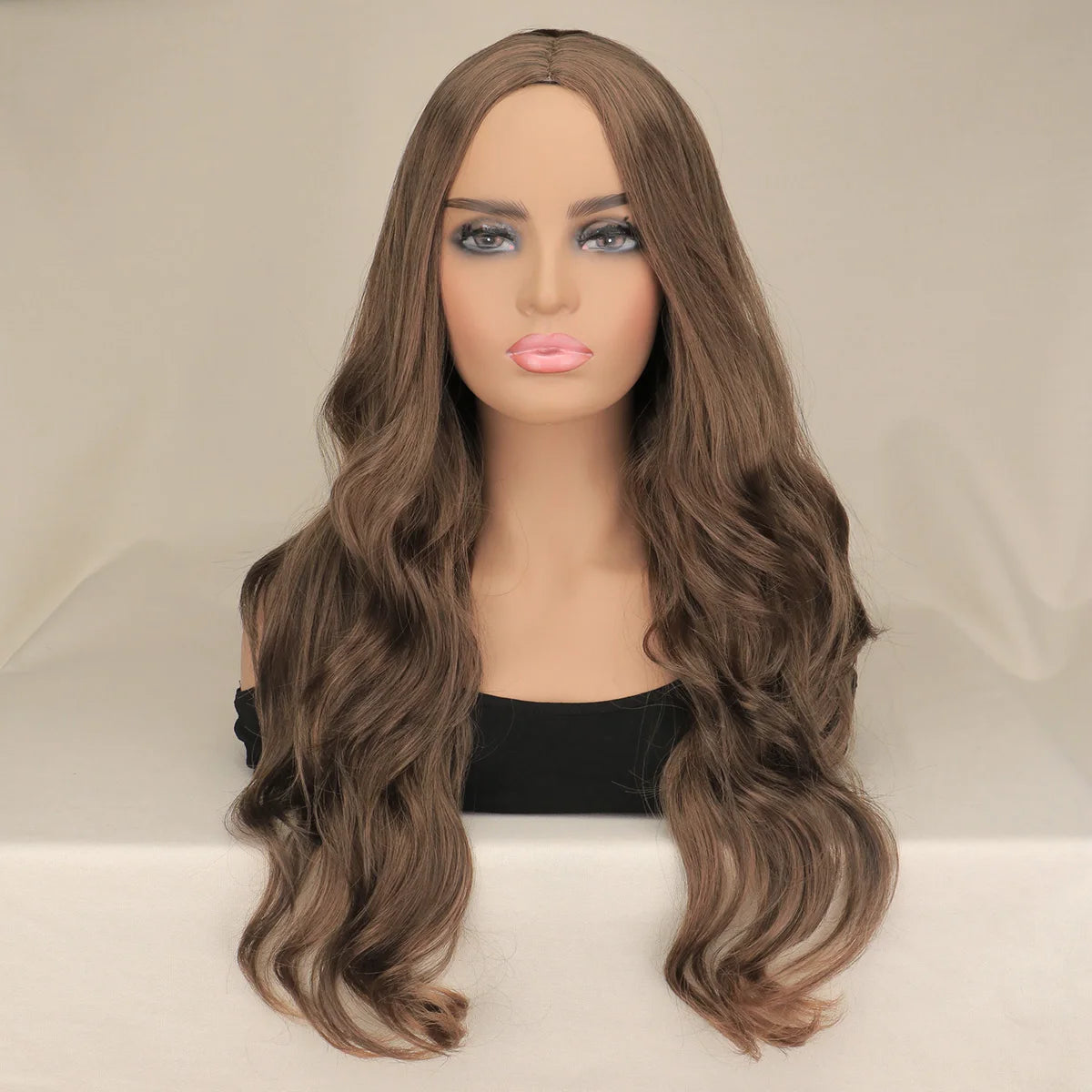 Long Black Wavy Hair Wigs
