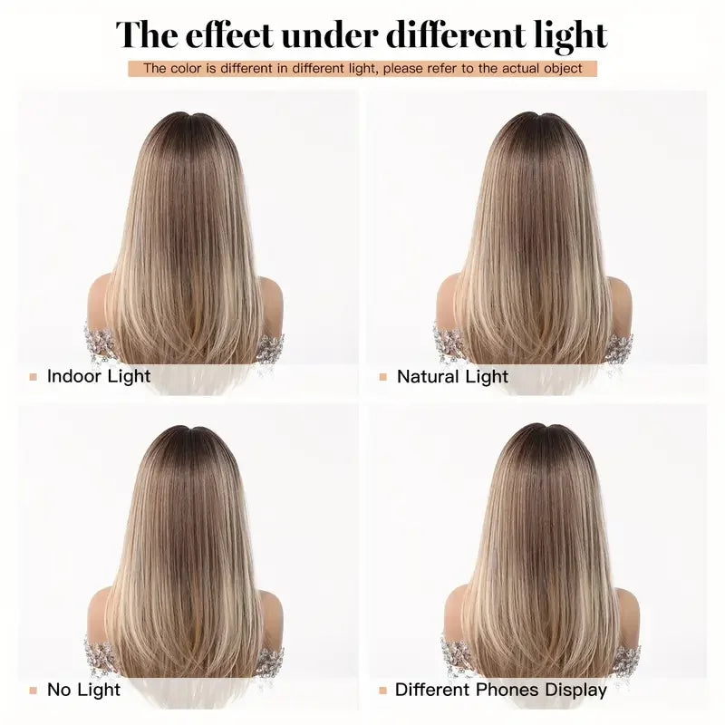 Natural Layered Hair Wigs For Women Daily Party