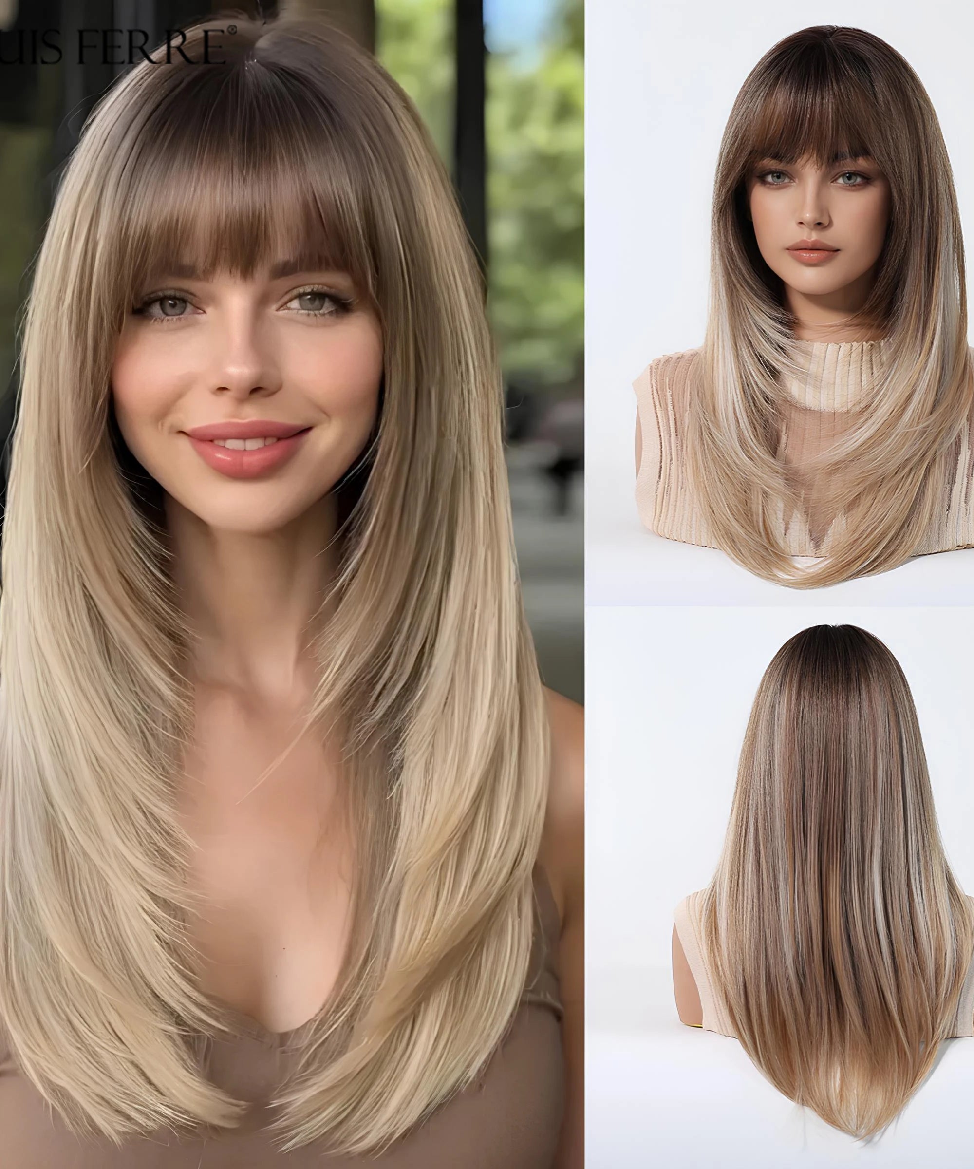 Natural Layered Hair Wigs For Women Daily Party
