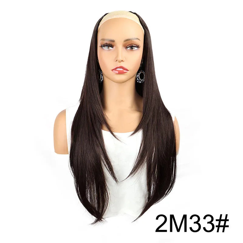 WIGSIN Synthetic 55cm V-shaped Layered 4 Clips