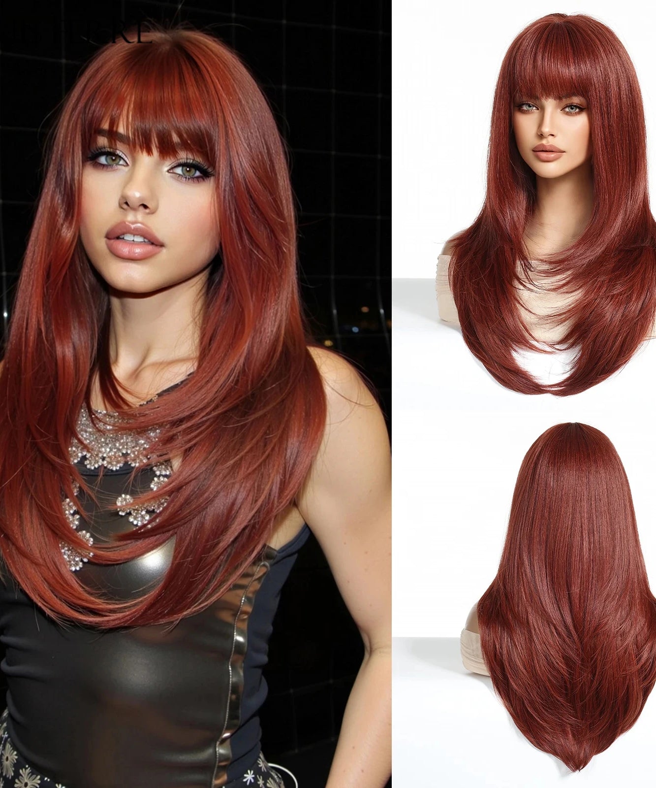 Natural Layered Hair Wigs For Women Daily Party