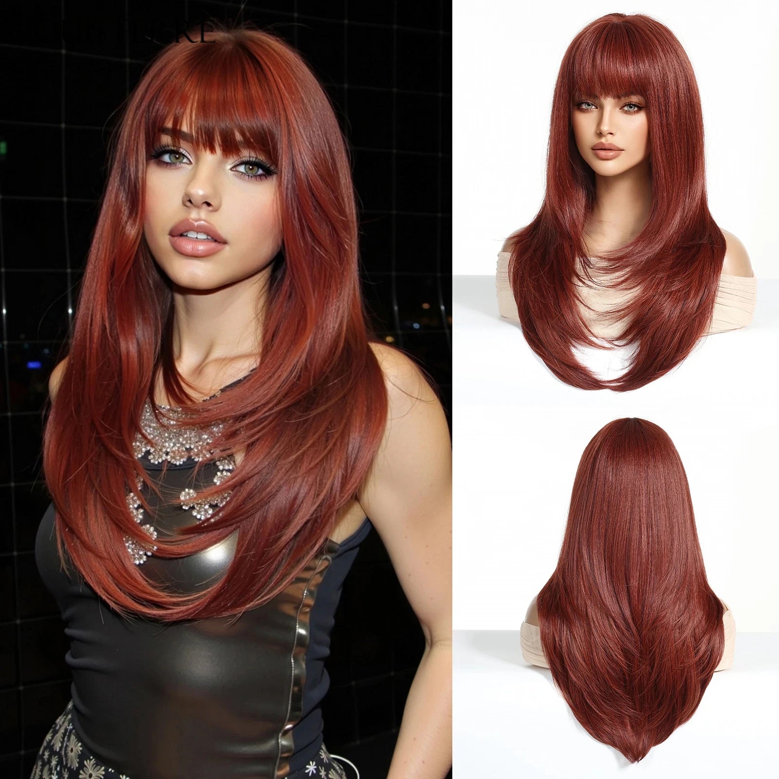 Natural Layered Hair Wigs For Women Daily Party