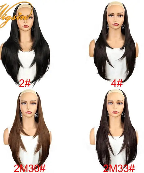 WIGSIN Synthetic 55cm V-shaped Layered 4 Clips