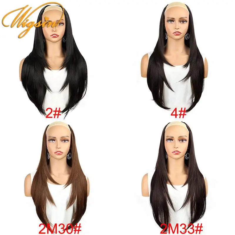 WIGSIN Synthetic 55cm V-shaped Layered 4 Clips