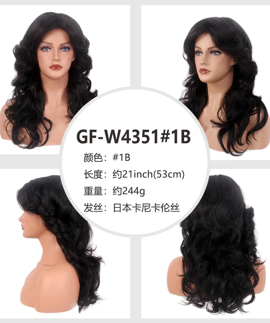 Cosplay Wigs for Women Lady 60s 70s Blonde