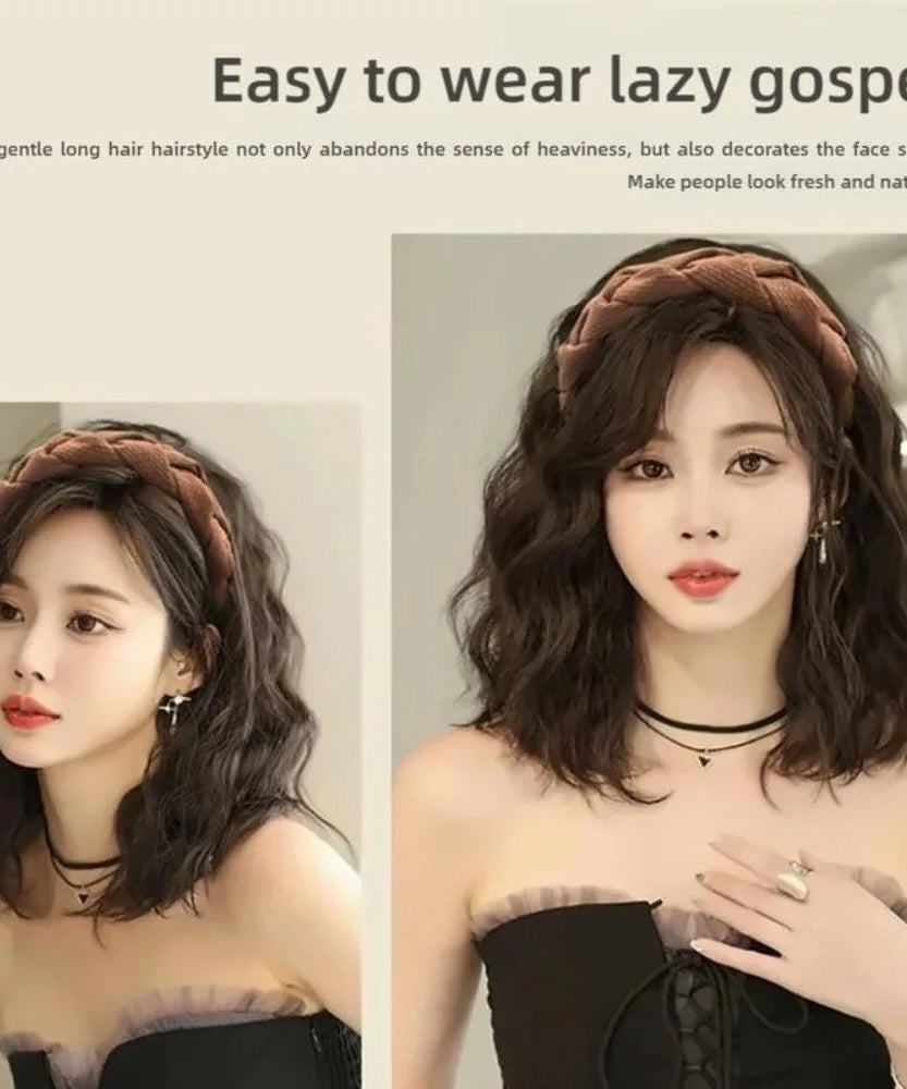 Cute Long Wavy Curly Headband Hair Extension