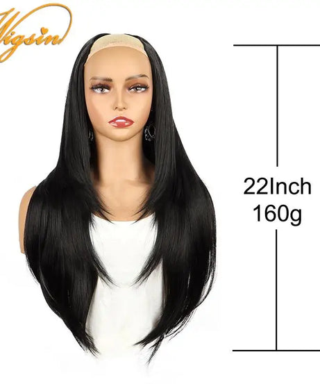 WIGSIN Synthetic 55cm V-shaped Layered 4 Clips