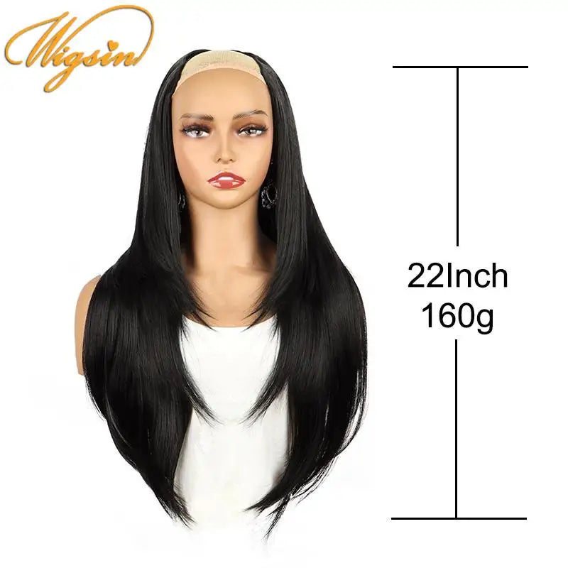 WIGSIN Synthetic 55cm V-shaped Layered 4 Clips