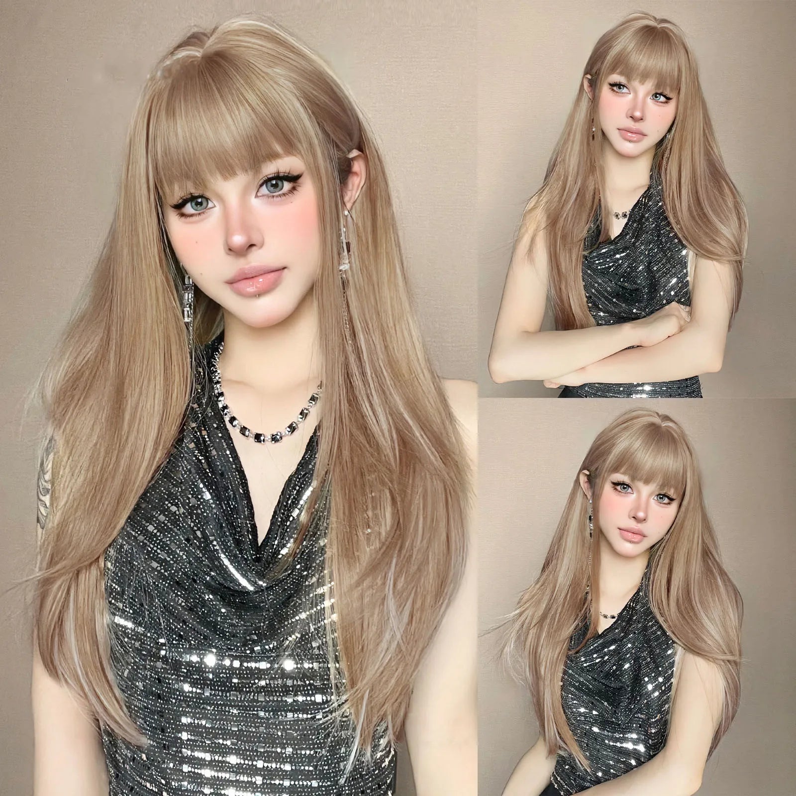 EASIHAIR Long Blonde Synthetic Wigs