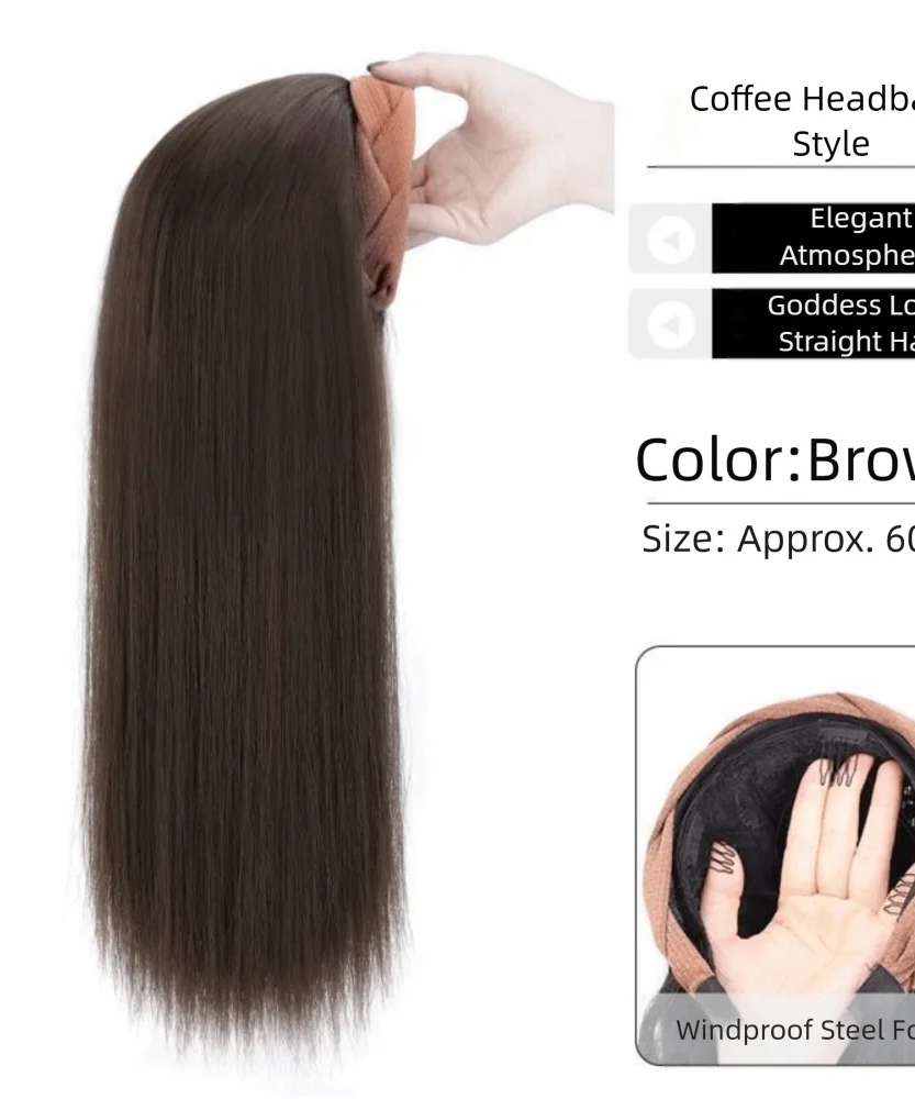 Cute Long Wavy Curly Headband Hair Extension