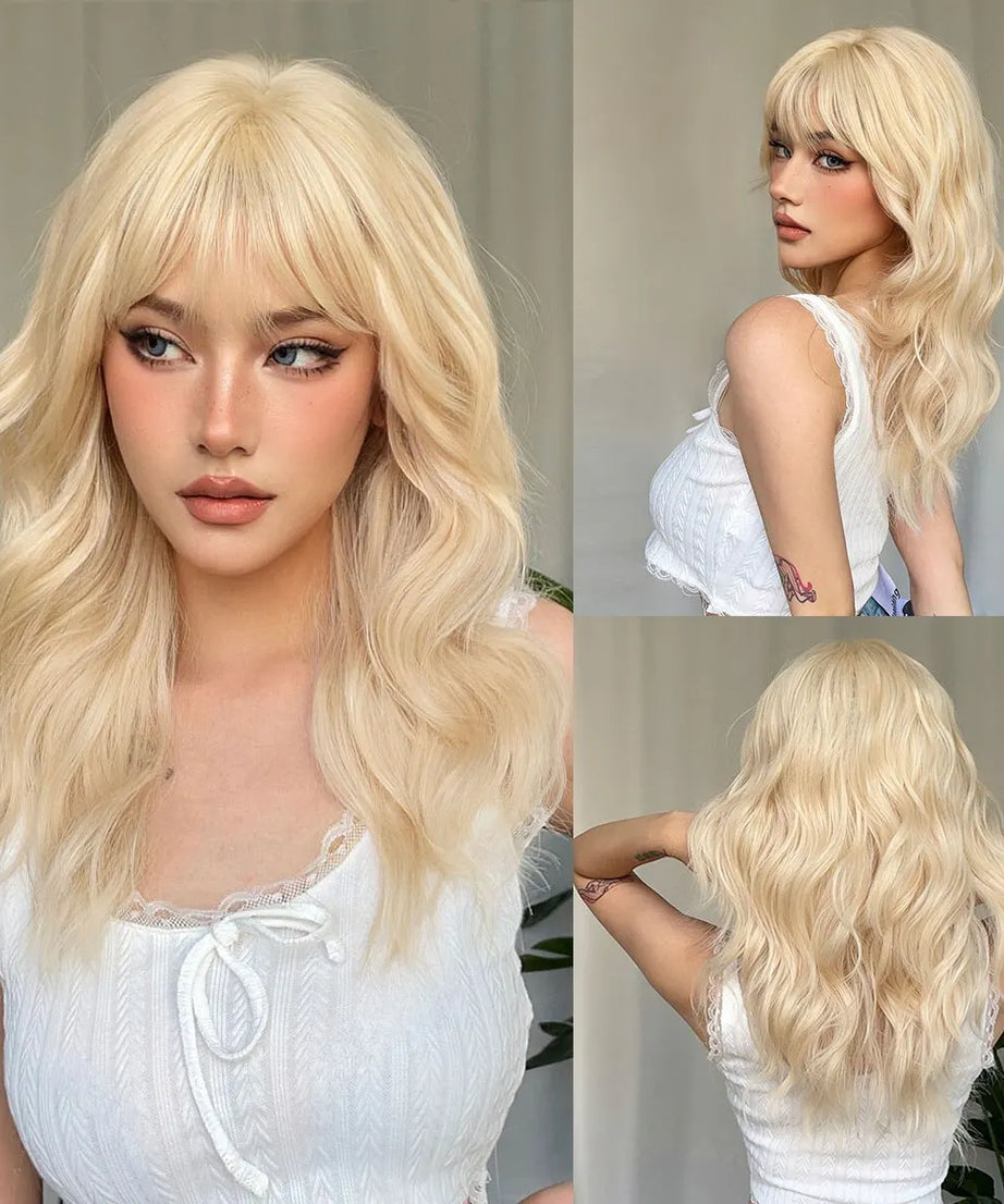 Short Wavy Bob Wigs for Women Dark Brown