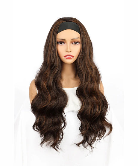 30Inch Synthetic Long Headband Wavy Curly Wigs