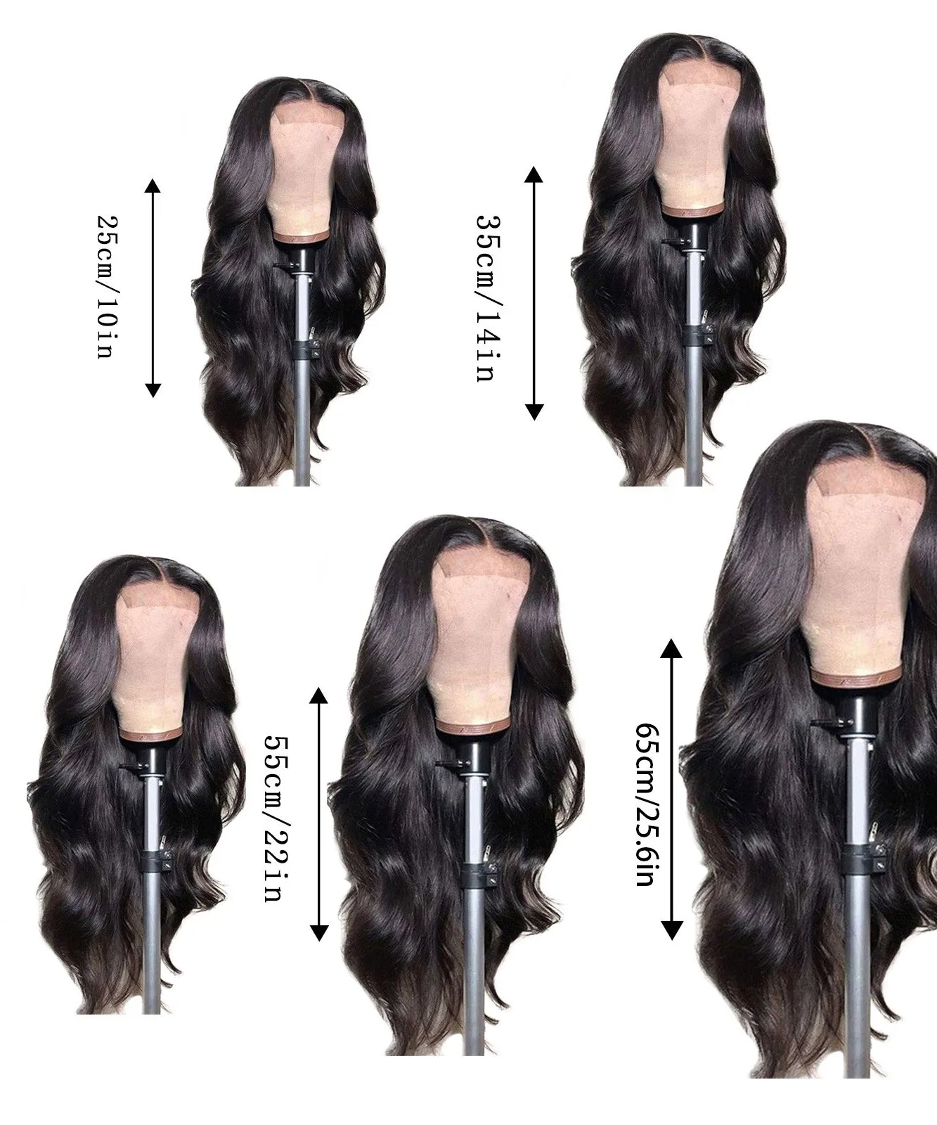 Premium Natural Black Wavy Synthetic Wig  for Women