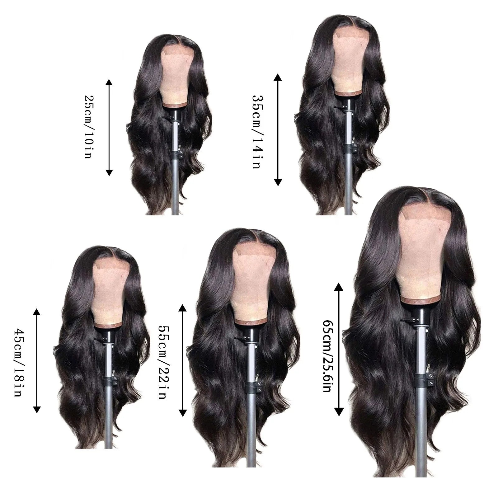 Premium Natural Black Wavy Synthetic Wig  for Women