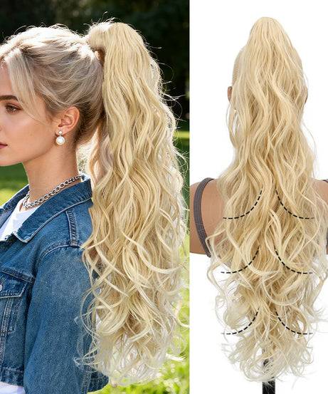 Synthetic Ponytail Wig for Women Long Curly