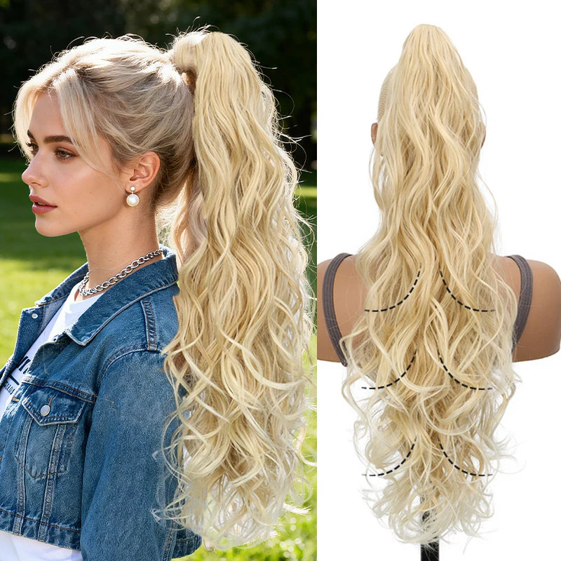 Synthetic Ponytail Wig for Women Long Curly