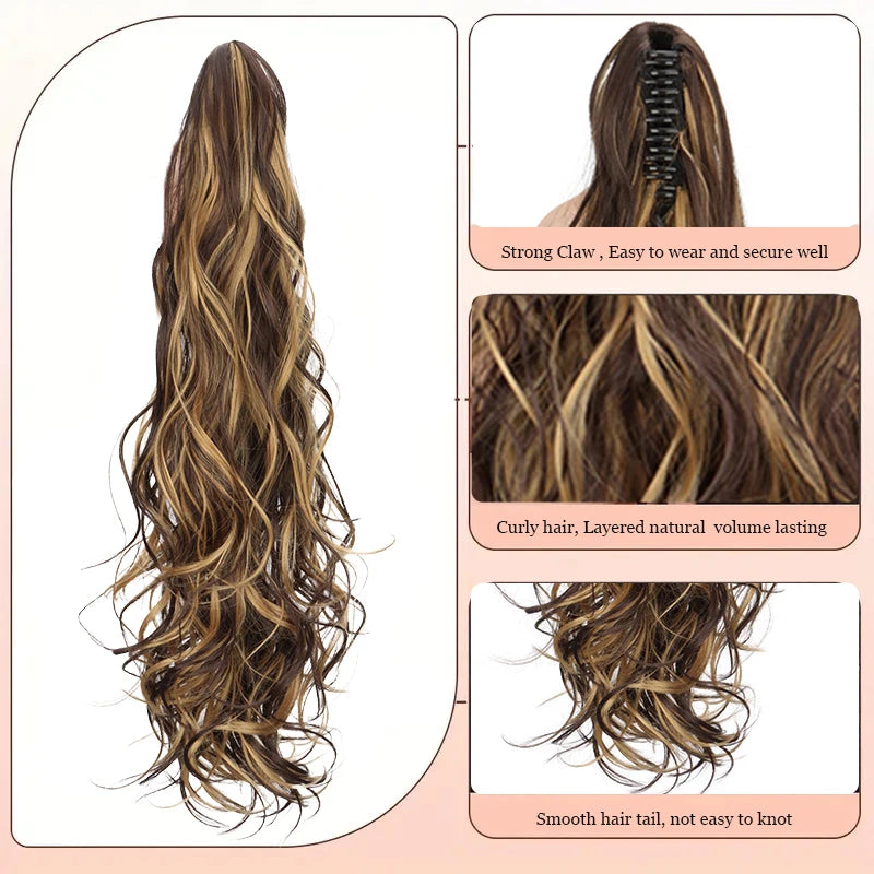 Synthetic Ponytail Wig for Women Long Curly