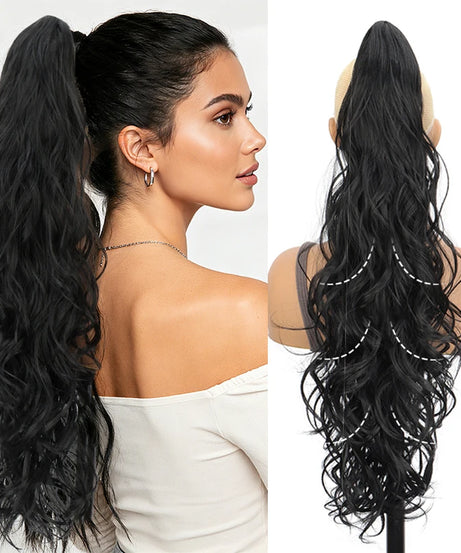 Synthetic Ponytail Wig for Women Long Curly