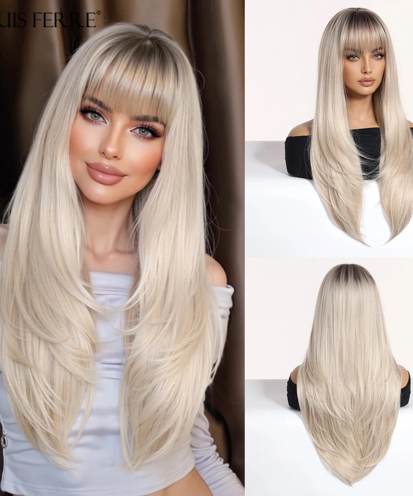 Natural Layered Hair Wigs For Women Daily Party