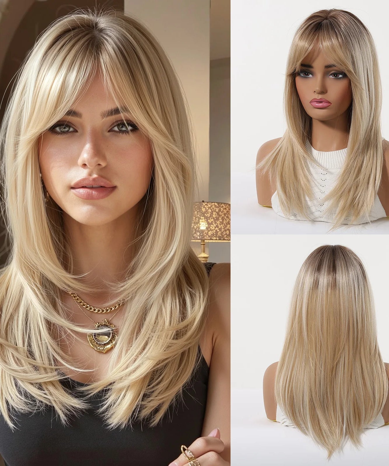 EASIHAIR Long Blonde Synthetic Wigs