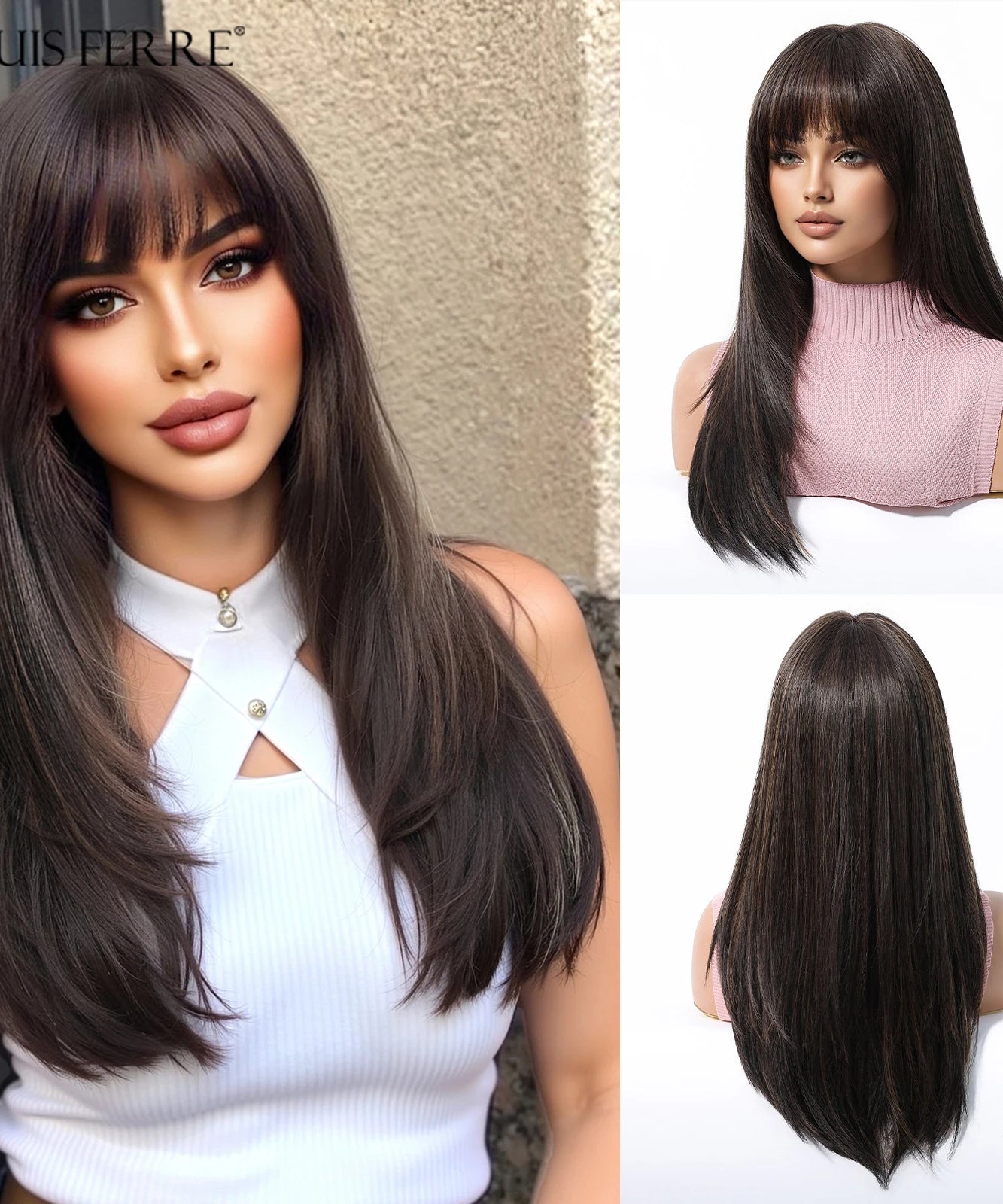 Natural Layered Hair Wigs For Women Daily Party